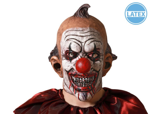 Masque adulte latex clown sourire sanglant