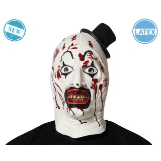Masque adulte latex clown blanc