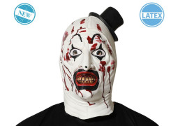 Masque adulte latex clown blanc