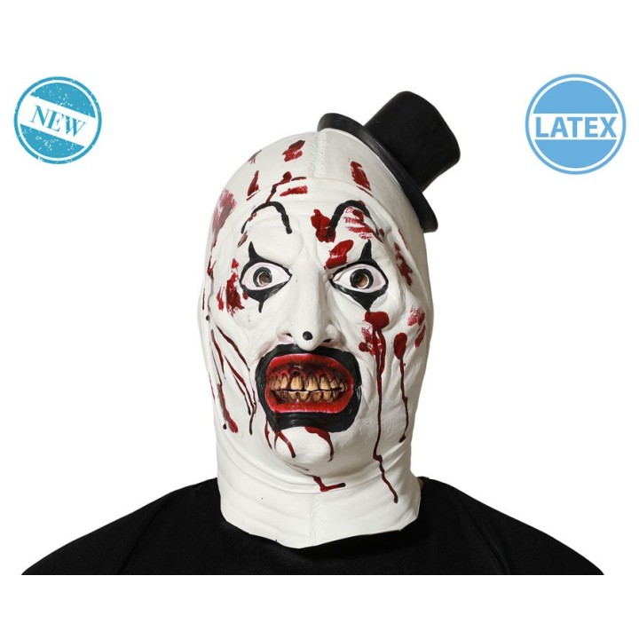 Masque adulte latex clown blanc