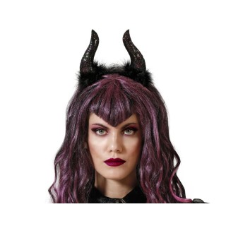 Serre tête mini corne noire