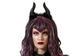 Serre tête mini corne noire