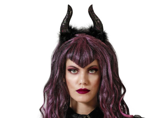 Serre tête mini corne noire