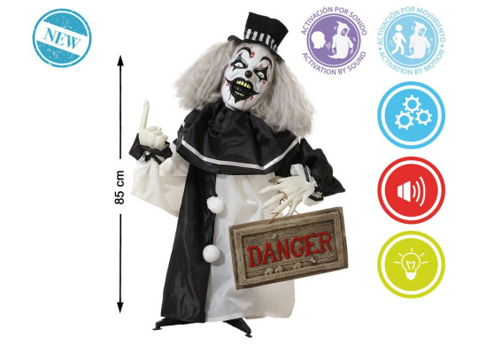 Clown panneau danger
