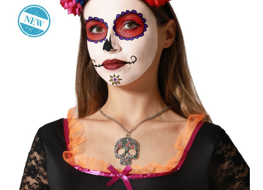 Collier tête de mort day of dead