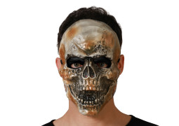 Masque adulte rigide squelette brulé
