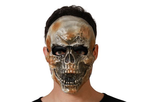 Masque adulte rigide squelette brulé