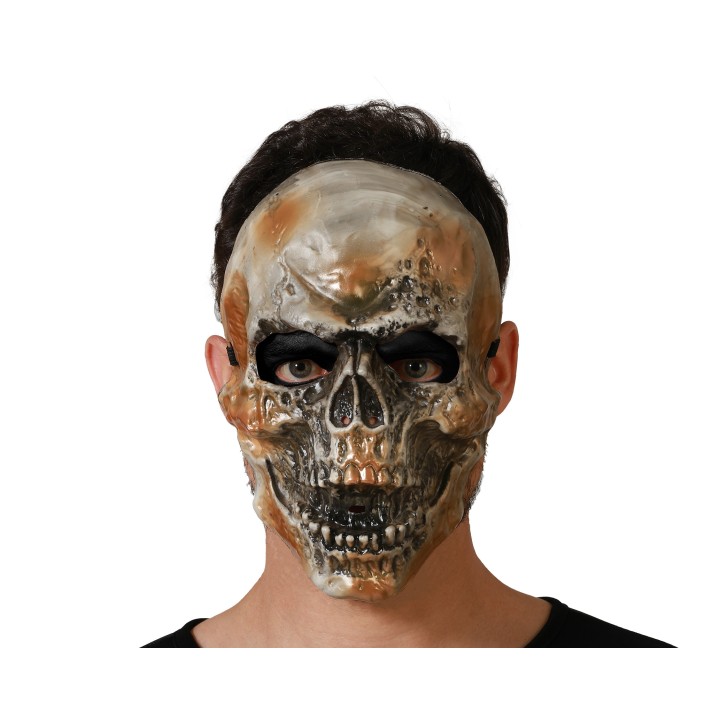 Masque adulte rigide squelette brulé
