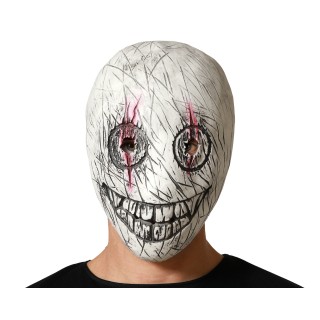 Masque adulte latex visage blanc griffé