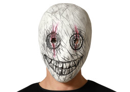 Masque adulte latex visage blanc griffé