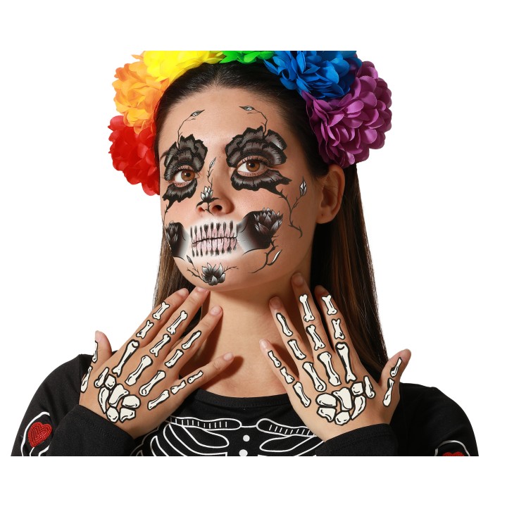 Tatouage visage day of dead