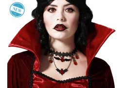 Collier double chauve souris