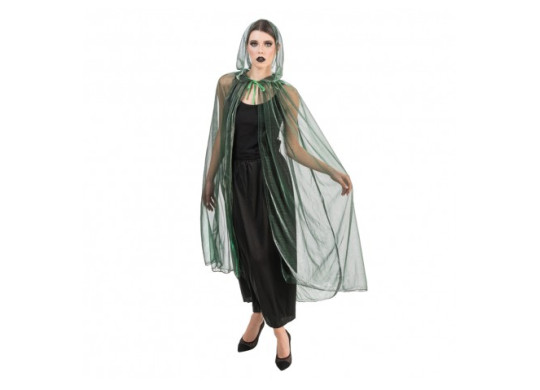 Cape adulte voile vert irisé Cape adulte voile vert irisé