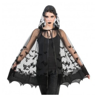 Cape adulte voile chauve souris