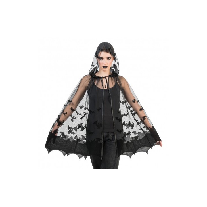 Cape adulte voile chauve souris