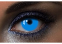 Lentilles de contact UV glow bleu