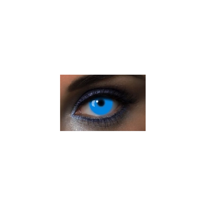 Lentilles de contact UV glow bleu