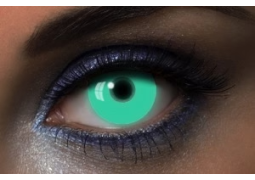 Lentilles de contact UV glow vert
