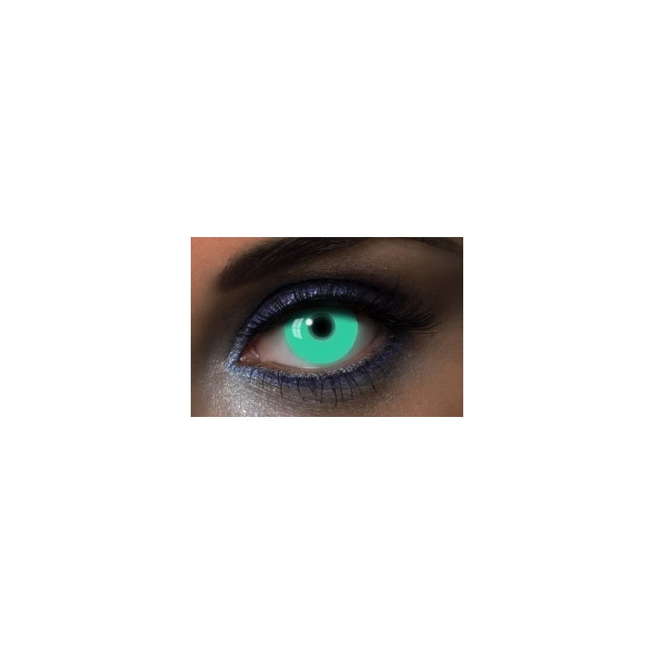 Lentilles de contact UV glow vert