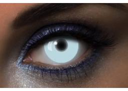 Lentilles de contact UV glow blanc