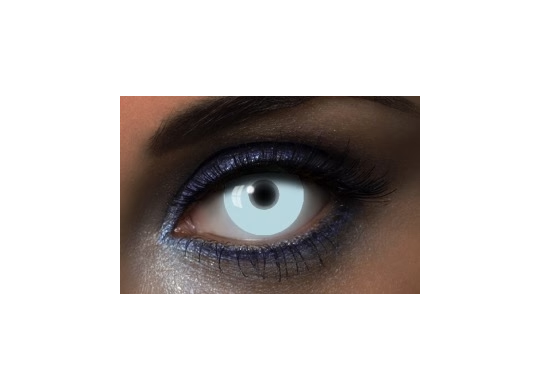 Lentilles de contact UV glow blanc