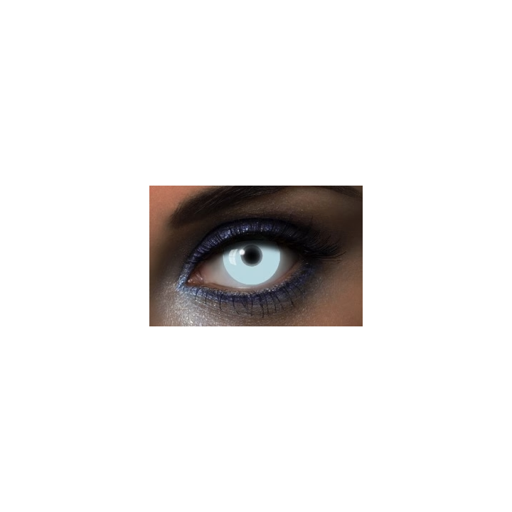 Lentilles de contact UV glow blanc