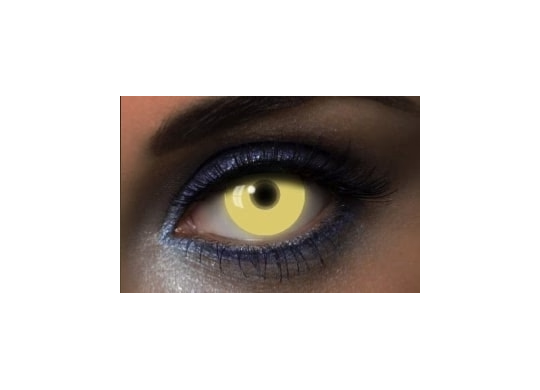 Lentilles de contact UV glow jaune