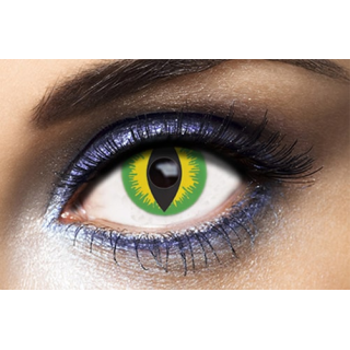 Lentilles de contact démon vert