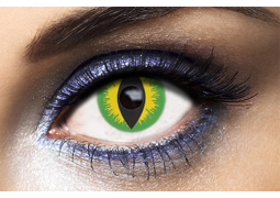 Lentilles de contact démon vert
