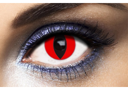 Lentilles de contact chat rouge