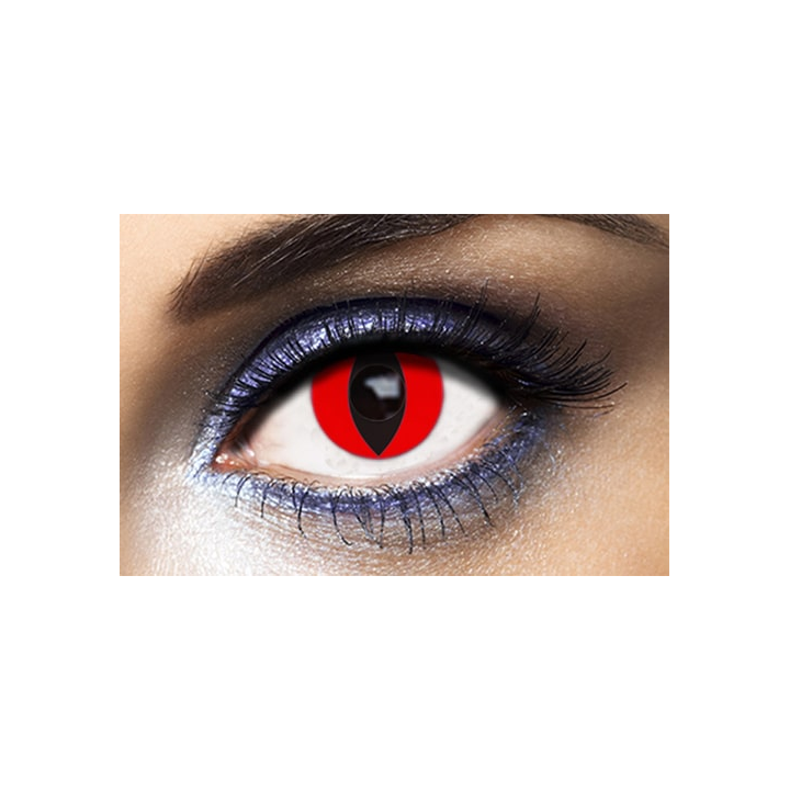 Lentilles de contact chat rouge