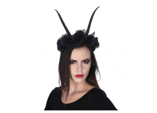 Serre tête corne de démon noir