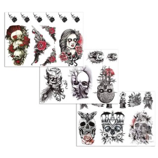 Tatouage Halloween tête de mort