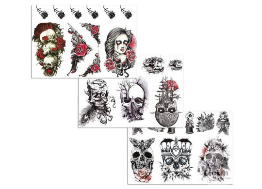 Tatouage Halloween tête de mort