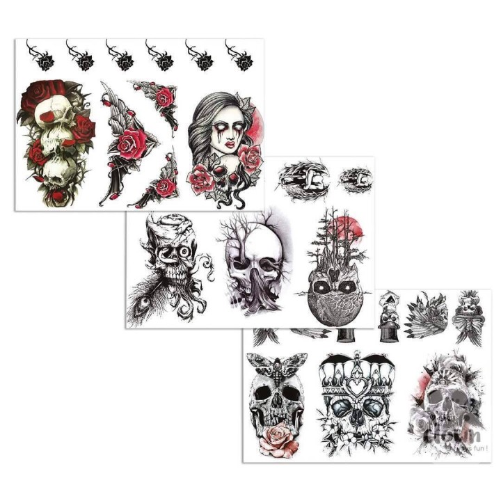Tatouage Halloween tête de mort