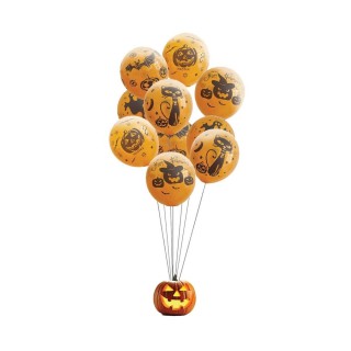 Ballon halloween orange x10