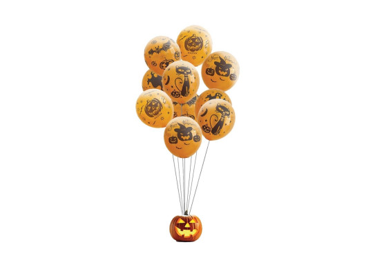 Ballon halloween orange x10
