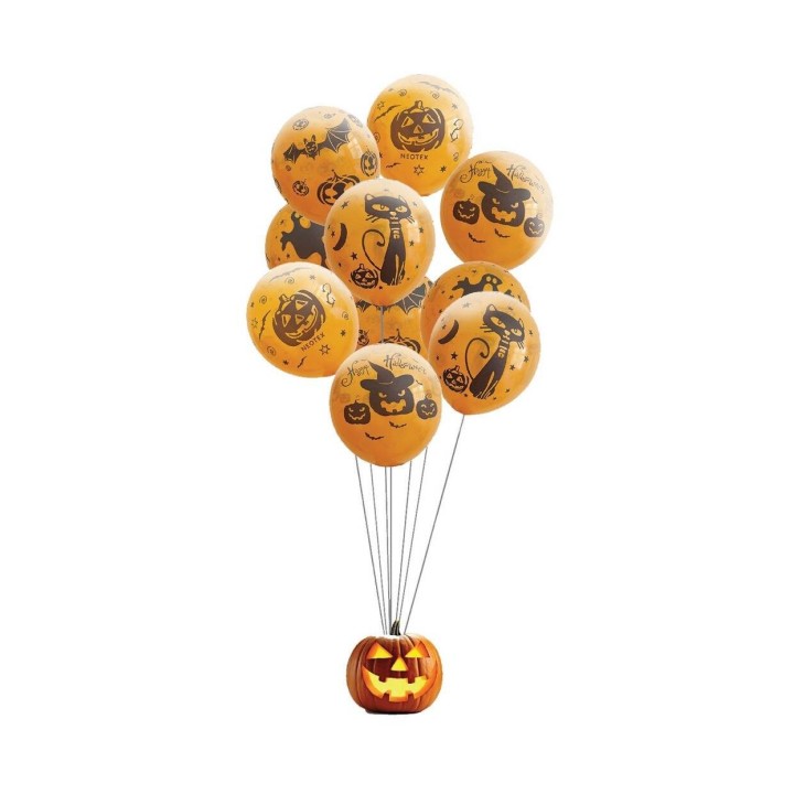 Ballon halloween orange x10