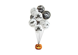 Ballon halloween noir/blanc x10