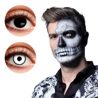 Duo lentilles de contact noir/manson blanc