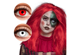 Duo lentilles de contact rouge/blanc
