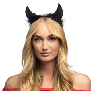 Serre tête corne diable noir