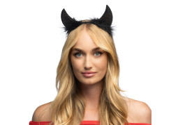 Serre tête corne diable noir