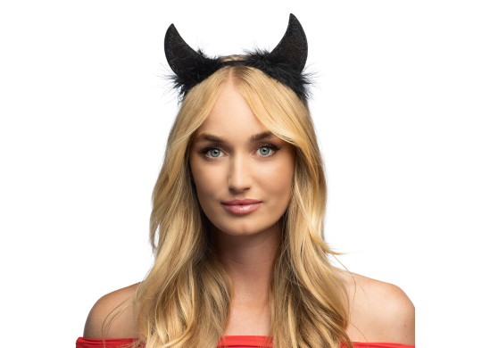 Serre tête corne diable noir