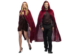 Cape adulte velours bordeaux