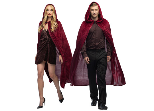 Cape adulte velours bordeaux