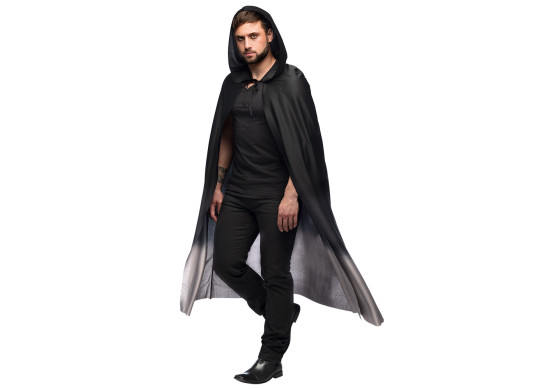 Cape adulte tissu noir/gris Cape adulte tissu noir/gris