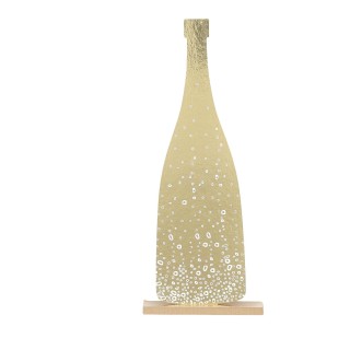 CENTRE DE TABLE BOUTEILLE CHAMPAGNE OR - Décoration de noël
