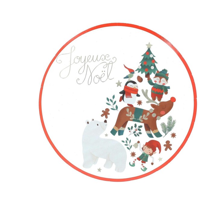 Assiettes Joyeux Noël conte de Noël - décoration de table Noël