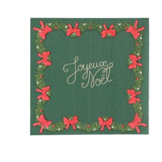 Serviettes "Joyeux Noël" conte de noël - décoration de table Noël et fête